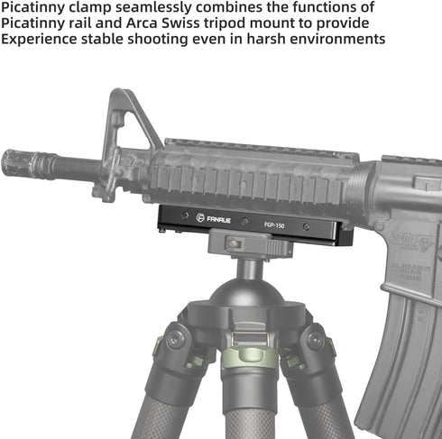 FANAUE Picatinny Arca Swiss Plate, Tripod Dovetail Adapter Mount, Compatibility with Arca-Swiss and Picatinny