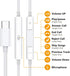 Type C Earphones Wired USB C in Ear Headphones for iPhone 15, Compatible with Most Type C Jack Devices
