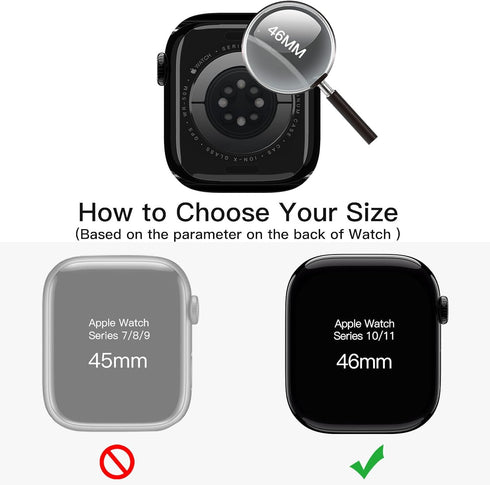 11/10 46mm, 2 Pack JETech Plated Case with Screen Protector for Apple Watch Series Metallic Luster Design, Overall