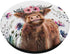 Cute Baby Highland Cow Floral Watercolor PopSockets Standard PopGrip
