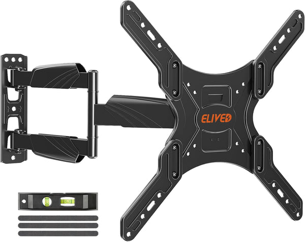 ELIVED UL Listed TV Wall Mount for 26-60 Inch TVs, Full Motion Swivel and Tilt Design, Max VESA 400x400mm, Holds 88 lbs