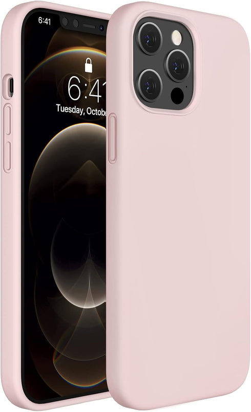 Miracase iPhone 12 Pro Max Case, Liquid Silicone Gel Rubber Shockproof Phone Case with Soft Anti-Scratch Microfiber