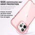 ArtsEvo Shockproof Clear Design Case for iPhone 13 Pro Max - Certified 6.6ft Drop Protection, Pink