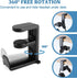 Headphone Holder Under Desk, Gaming Headset Headphone Hook Hanger Hook, Headphone Stand with 360-Degree Adjustable Rotating Arm Clamp- Built in Cable Clip Organizer-Black