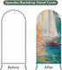 Jnbasdffb 6.6 Colorful Ship Wedding Arch Cover,Stretchy Spandex Arch Backdrop Stand Covers FT,Modern Abstract Art Ombre