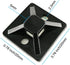 HS Zip Tie Mounts 3/4 Inch - 100 Pack Self Adhesive Cable Wire Tie Mounting Base Holder (Black Squares).