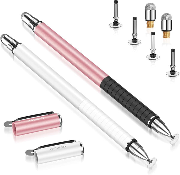 MEKO Stylus Pens for Touch Screens, 2 in 1 Universal Disc Stylus Pens for iPhone, iPad and All Capacitive Devices -