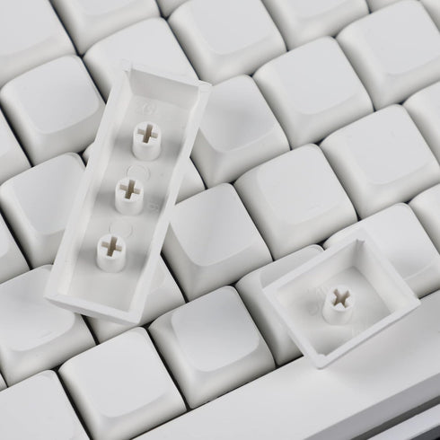 YMDK 124 Key White Blank ZDA XDA V2 PBT Keycaps for MX Keyboard 104 87 61 Melody 96 KBD75 ID80 GK64 SP84