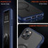 TENDLIN iPhone 11 Pro Max Case - Translucent Matte Hard Back, Soft Silicone Bumper, MagSafe Compatible (Blue)