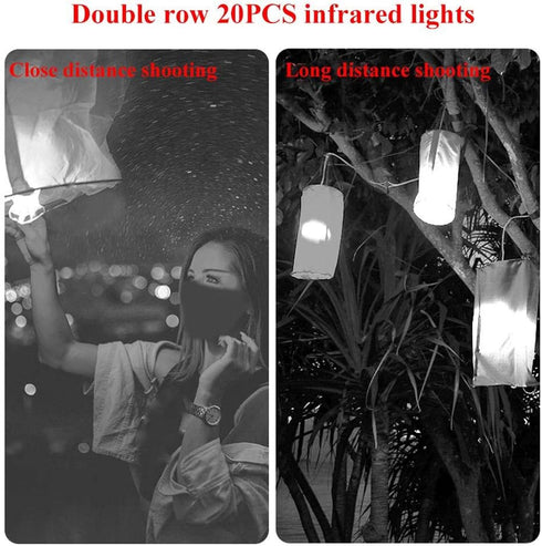 Portable Infrared Camera Night Vision Lamp, 20M LN-3 Double Row USB Charging Photography Night Vision Light