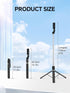 TINKSEN 68 inch 360 Retractable Selfie Stick Tripod for iPhone/Android, with Wireless Remote, Rotation, Black