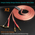 UCINNOVATE 2 Pack 13 AWG Speaker Wire with Gold-Plated Right Angle Banana Plugs, 3m HiFi Audio Cable