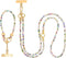 Crystal Phone Strap Crossbody and Wrist Lanyard, Anti Theft Layered & Wrist