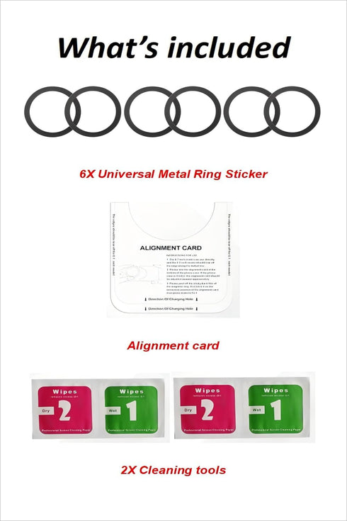 Jeluse 6 Pack Universal Metal Rings Compatible with Magsafe Sticker, Magnetic Ring for Phone Cases