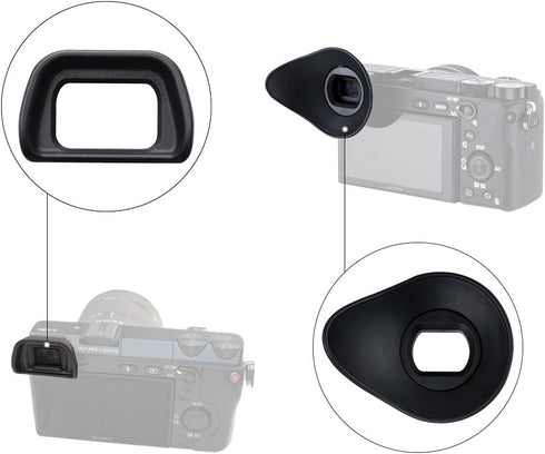 2 FDA-EP10 A6300 A6100 A6000, 360 JJC Types Viewfinder Eyecup Eyepiece for Sony Rotatable Oval Design + Original