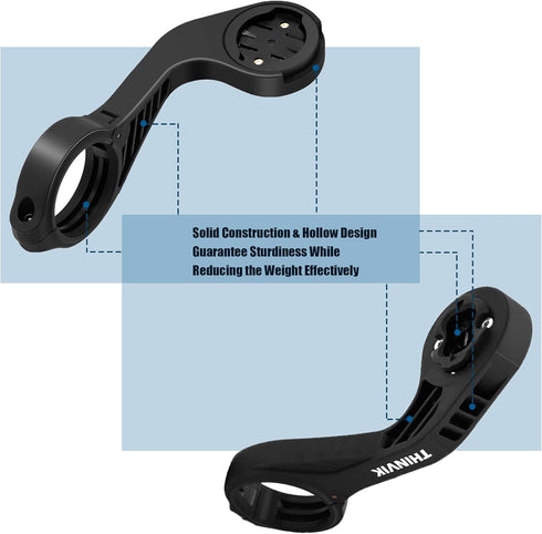 Thinvik Bike Computer Mount for Garmin Edge 1040 1030 840 830 540 530 130, Compatible with 25.4 31.8 35mm Handlebars