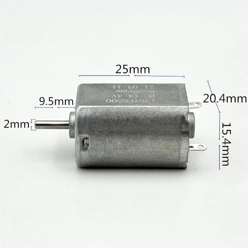 ZKDPBXBK FK-130SH 6500 9V 12V 14.4V, 20mm Micro DC Motor, High Speed RPM, Diameter Single Shaft for DIY Hobby Toy Car