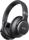 KVIDIO Active Noise Cancelling Headphones with Microphone, 65 Hours Playtime, Deep Bass, Hi-Fi Stereo Sound (Black)