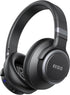 KVIDIO Active Noise Cancelling Headphones with Microphone, 65 Hours Playtime, Deep Bass, Hi-Fi Stereo Sound (Black)