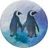 Beautiful Penguin Watercolor Mint Teal Purple Art PopSockets Grip and Stand for Phones and Tablets