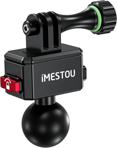 iMESTOU Action Camera Riding Mount with 360° Adjustable 1" Ball Head for GoPro Motion Cameras