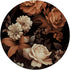 Vintage Brown Dark Flower Pattern PopSockets Standard PopGrip