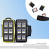 12 Slots SD Card Case Holder, Waterproof Anti-Shock SD/SDHC/SDXC Card Storage with Carabiner