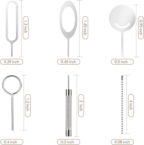 Srefaka 13 Pcs Sim Card Removal Tool Sim Card Tool Sim Ejector Tool iPhone Sim Card Removal Tool Sim Eject Tool Smooth