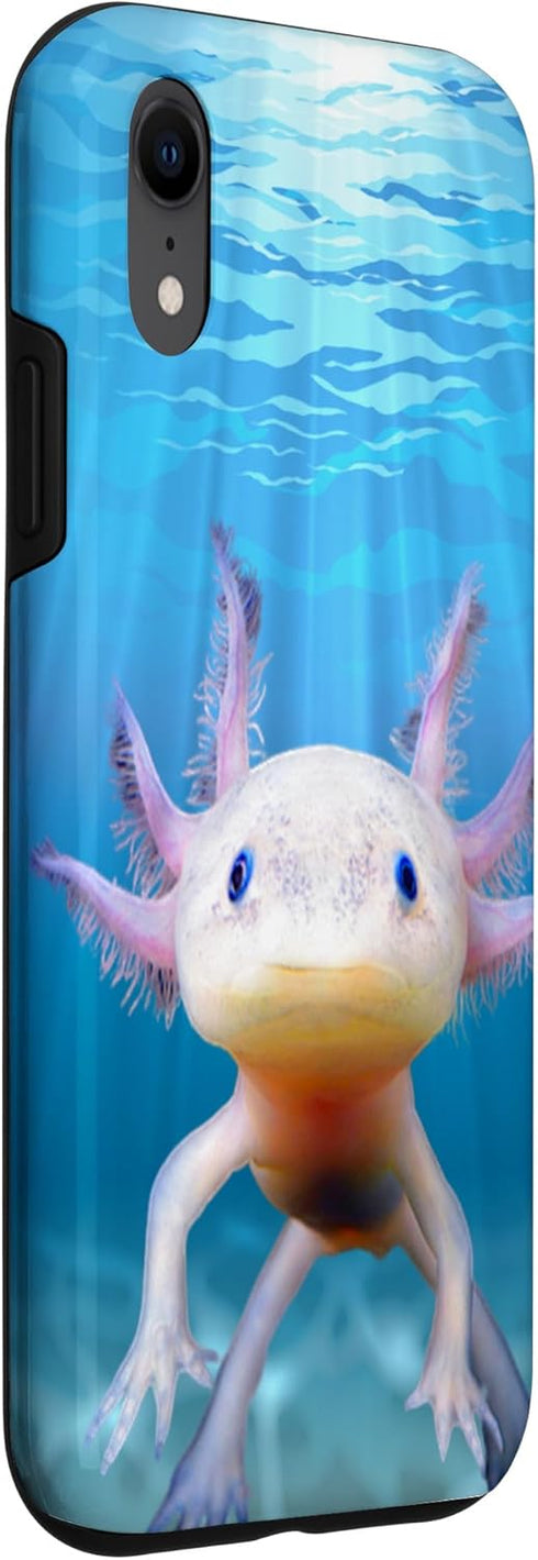 iPhone XR Axolotl Case, Cute Mexican Walking Fish Amphibian Design