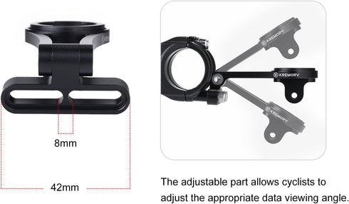 Adjustable Out Front Bicycle Computer Mount for Garmin Edge, Bike Mount