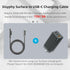 Nylon Braided Charging Cable for Microsoft Surface Pro 7/6/5/4/3/Go3/2/1 & Laptop 4/3/2/1, 6ft, 45W 15V 3A USB-C (Black)