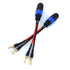 Banana Plugs to Speakon Speaker Adapter Cable 12awg 6in/2 Pack