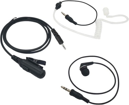 1 Pin Ptt Surveillance Headset Listen and Talk Acoustic Tube Radio Earpiece Ear Picec Mic Headphone for Cobra Microtalk Micro Talk Walkie Talkie cx112 cxt195 px650 px655 rx385 rx680 pr4750