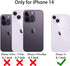 Annymall Black Case for iPhone 14 with 2 Screen Protectors, Heavy Duty Shockproof Rugged 3-Layer Cover