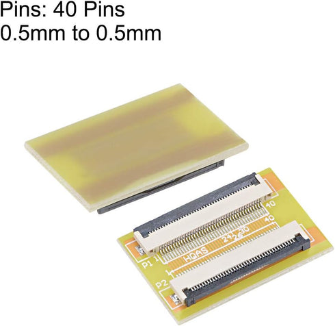 uxcell 0.5mm Pitch 40 Pin to 40 Pin Extension Connector Adapter for FFC FPC Cable, Extend Zip HDD