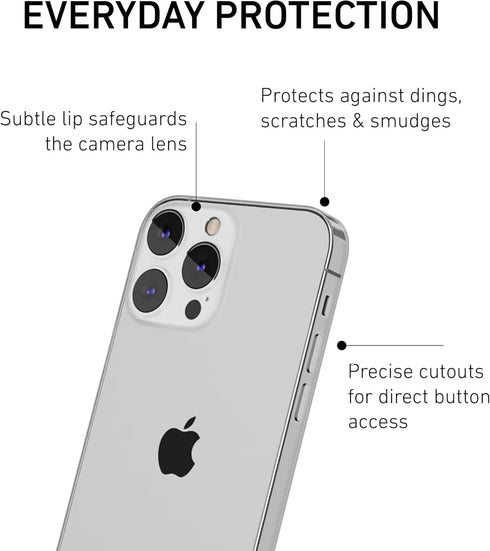 PEEL Original Super Thin Case for iPhone 13 Pro (Clear Hard) - Sleek Minimalist Design, Ultra Slim