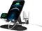 TALK WORKS 3-in-1 Electronics Station, Aluminum Stand Dock for Bedside, Table Compatible w/ iPhone 15/15 Pro/15 Pro