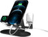 TALK WORKS 3-in-1 Electronics Station, Aluminum Stand Dock for Bedside, Table Compatible w/ iPhone 15/15 Pro/15 Pro