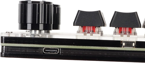 VBESTLIFE Customized Knobs, Red Switch Macro Keyboard Plug and Play USB Keypad, Improve Work Efficiency (12 Keys with 2
