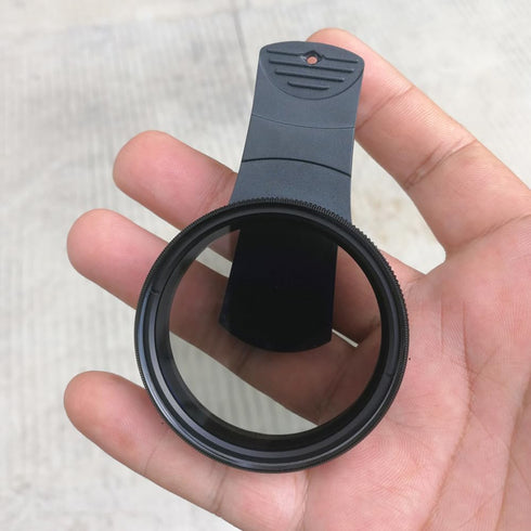 52mm Clip-on CPL Phone Camera Lens Filter, Universal CPL Filter Compatible with iPhone, Samsung, Android Smartphones
