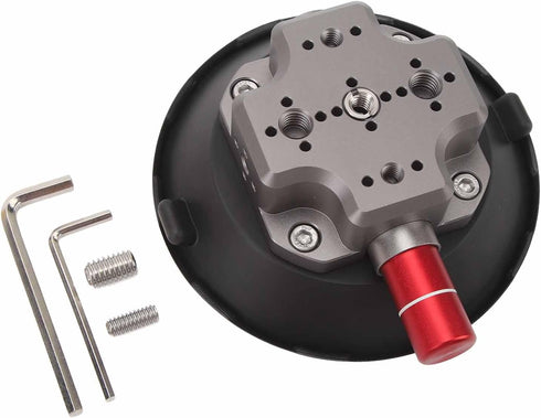 Suction Cup Camera Mount - 4.7 Inch Aluminum Alloy Silicone Metal Car Mount with 1/4 3/8 Inch Screw Hole for Action
