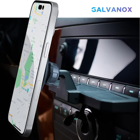 Galvanox Wireless Charging Car CD Slot Phone Holder - Magnetic Mount Charger Compatible with MagSafe