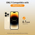 iPhone 14 Pro Auto Alignment Kit - 6.1" Full Coverage Blue Light Screen Protector, Anti-Glare Tempered Glass, Case