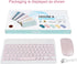 Wireless Bluetooth Keyboard and Mouse Set, Dual Rechargeable (Pink)