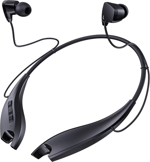 Neckband Bluetooth Headphones, Around The Neck Headphones, 24H+ Playtime, Bluetooth Headsets with Call Vibration, Shark