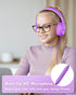 K16 Wired Headphones with Microphone, On-Ear Headphones for Kids with 3.5MM Jack, Foldable Stereo Bass Headphones for