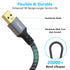 USB Extension Cable 20 ft, Long USB Extension Cable USB Extender Nylon Braided USB 3.0 Extension Cable for Webcam, Camera, Phone, Mouse, Keyboard, Printer and More