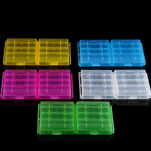 AA AAA Battery Holder, 10PCS Set, Transparent Hard Plastic, Multifunctional Storage Box, Organizer Container, 5 Colors