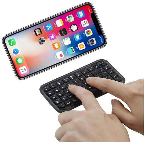 Bluetooth 3.0 Keyboard, Rechargeable Mini Slim Travel Size Wireless Pocket Keypad for PC, Notebook, Tablets, Smartphones