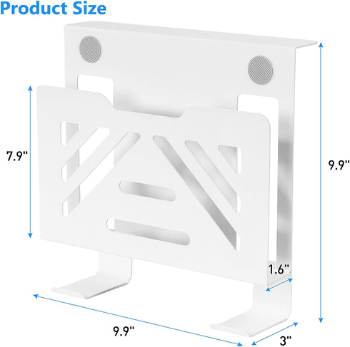2 22 Lbs MAXECHO Desk Side Storage, Under Desk Laptop Mount, Table Side Hanging File Organizer, No Drill Clamp On Cable